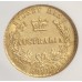 AUSTRALIA 1868 . ONE 1 GOLD SOVEREIGN . SYDNEY . GOLD . SLABBED